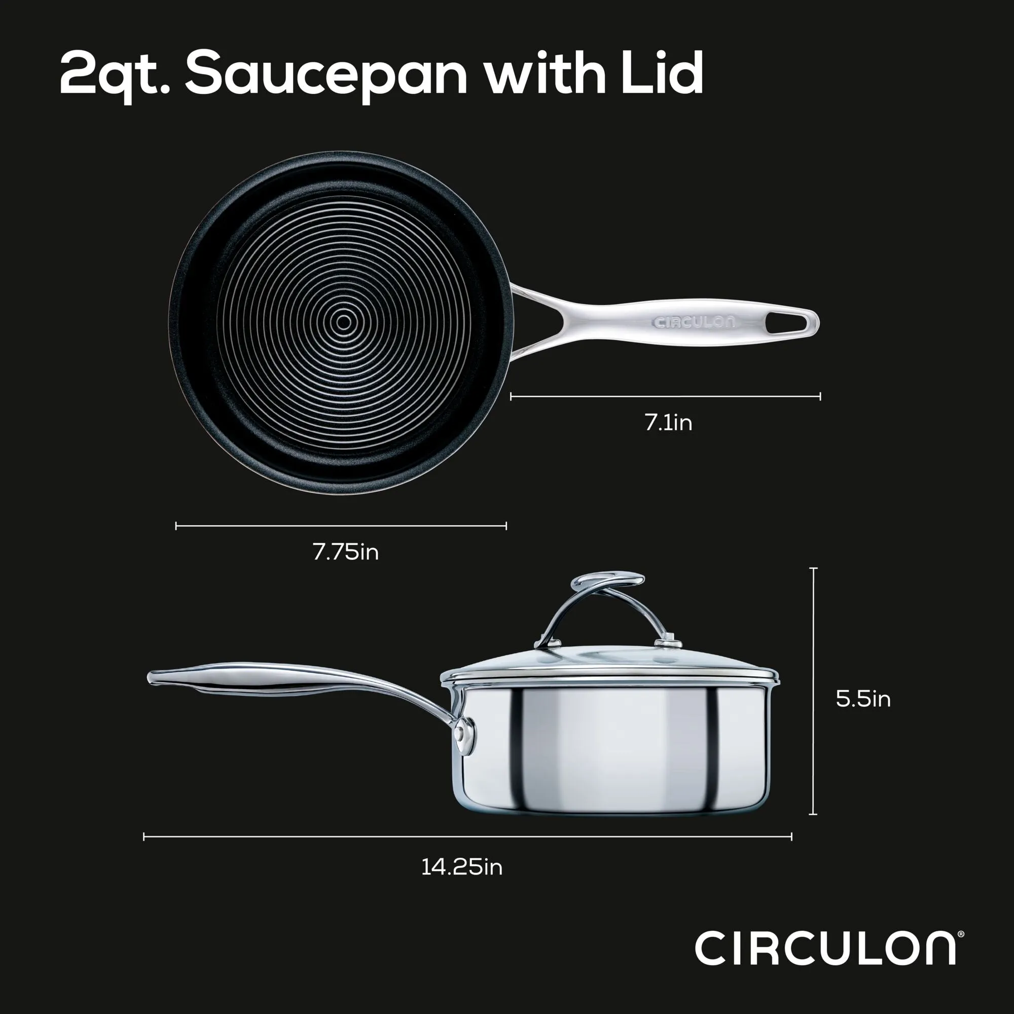 2 Quart Covered Saucepan