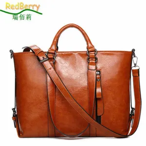 2015 New Fashion Genuine Leather bags Tote Women Leather Handbags Women Messenger Bags Shoulder Bags Hot Vintage bags popular