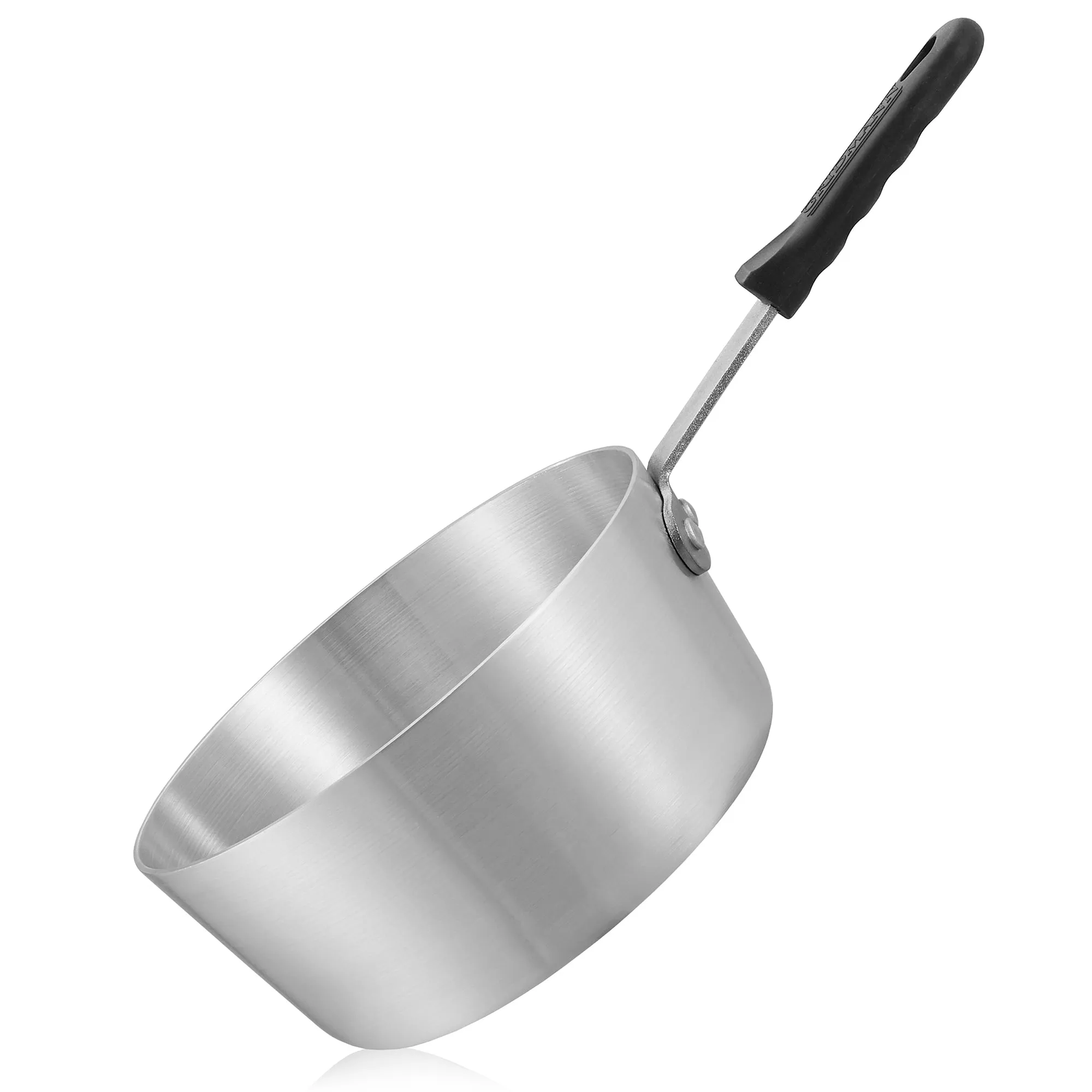 2.75 Qt Tapered Aluminum Sauce Pan with Silicone Handle, NSF Certified