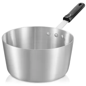 5.5 Qt Tapered Aluminum Sauce Pan with Silicone Handle, NSF Certified