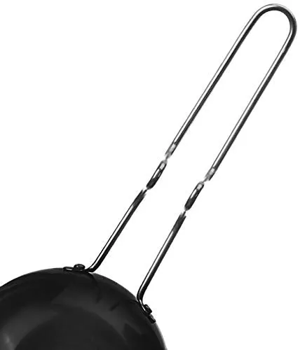 Amazon Brand - Solimo Hard Anodized Tadka Pan (11cm_Black), Aluminium