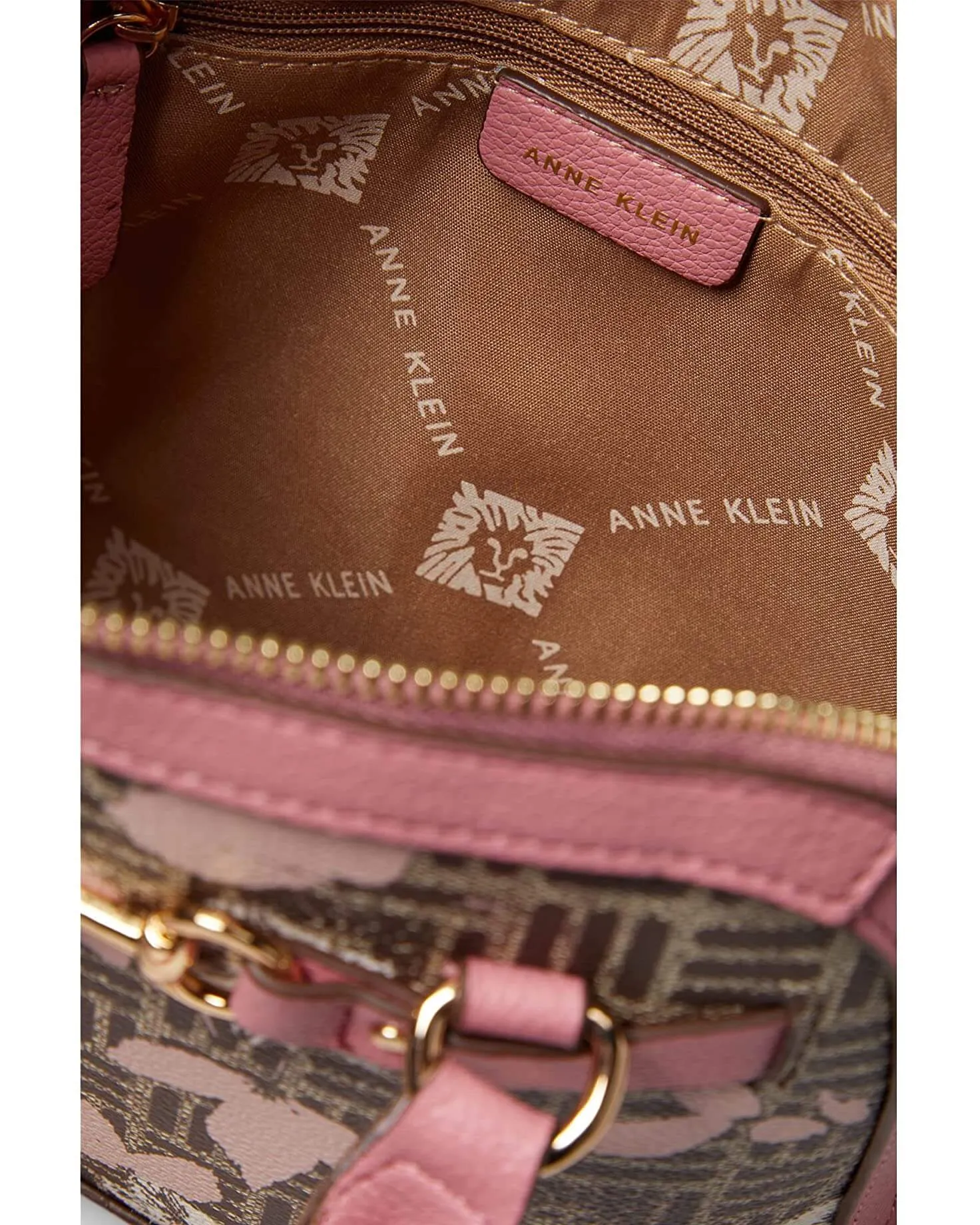 Anne Klein Logo Dome With Horsebit Bag, pink