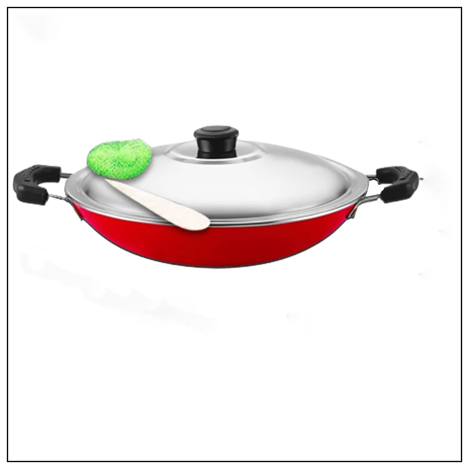 Appachatti with Stainless Steel Lid | Appam Pot Pan 22 cm | Up To 70% Off