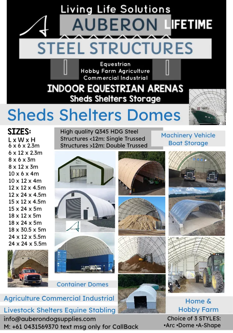 Auberon LifeTime Steel Structures Sheds Shelters Storage new to Australia!