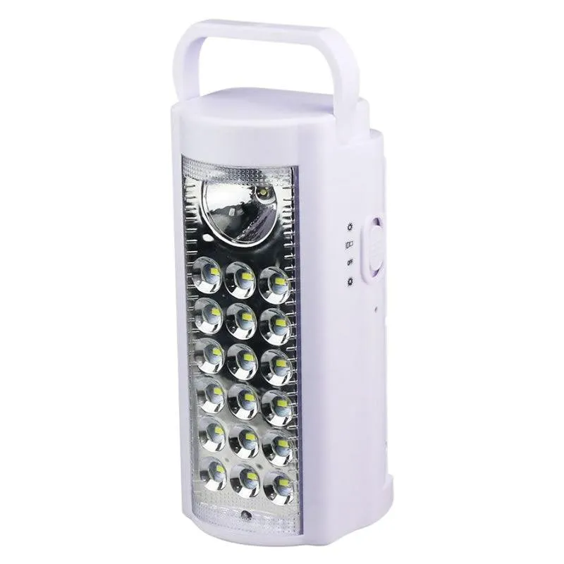 Auto Mode & Built-In Plug Rechargeable Led Lantern Light Q-Led019 White