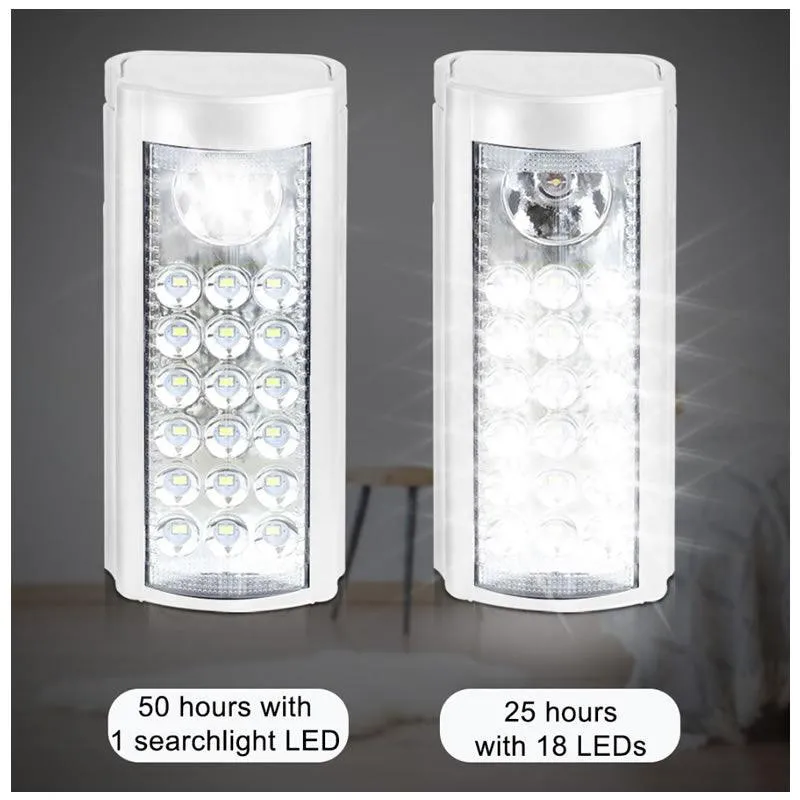 Auto Mode & Built-In Plug Rechargeable Led Lantern Light Q-Led019 White