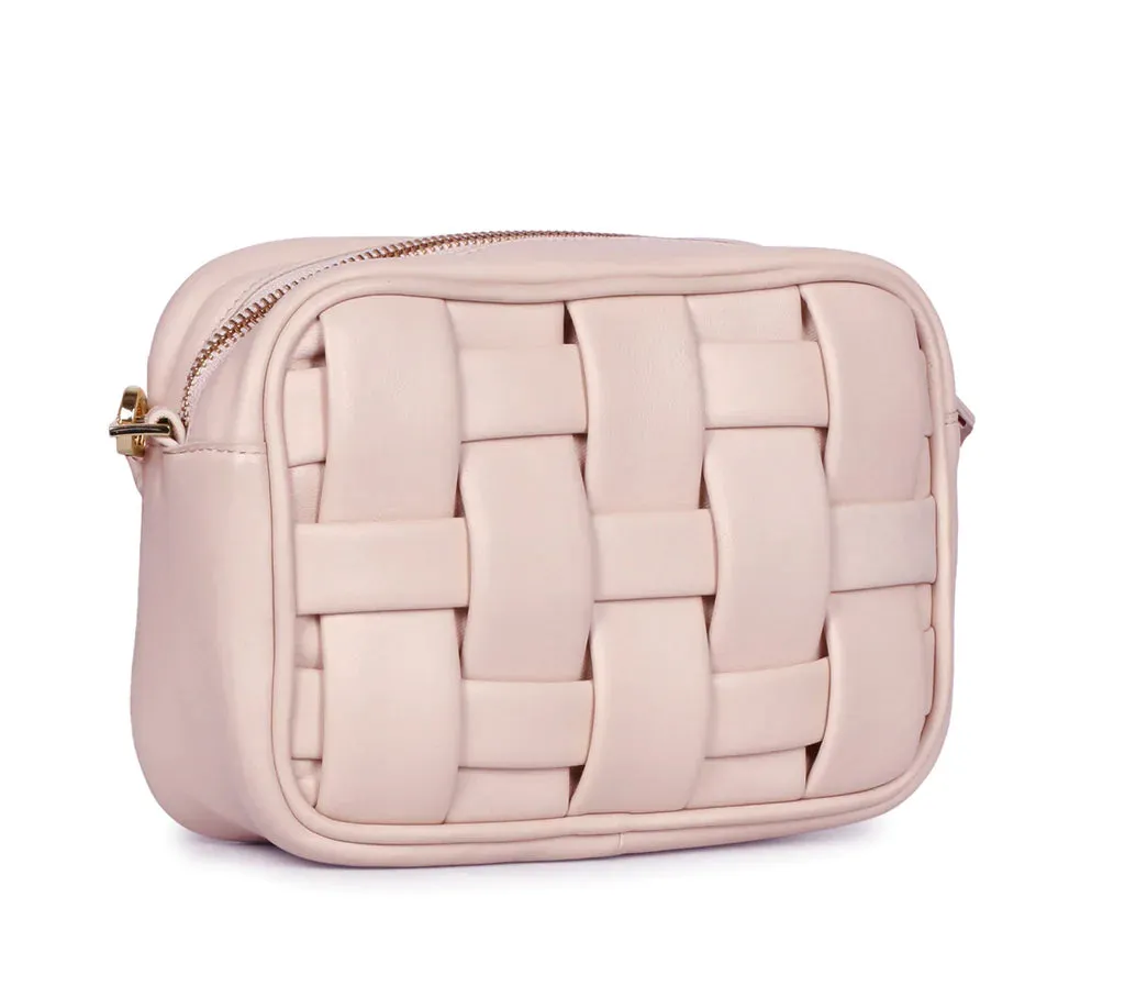 Bennet Pink Blush Leather handcrafted Cross Body Sling Bags