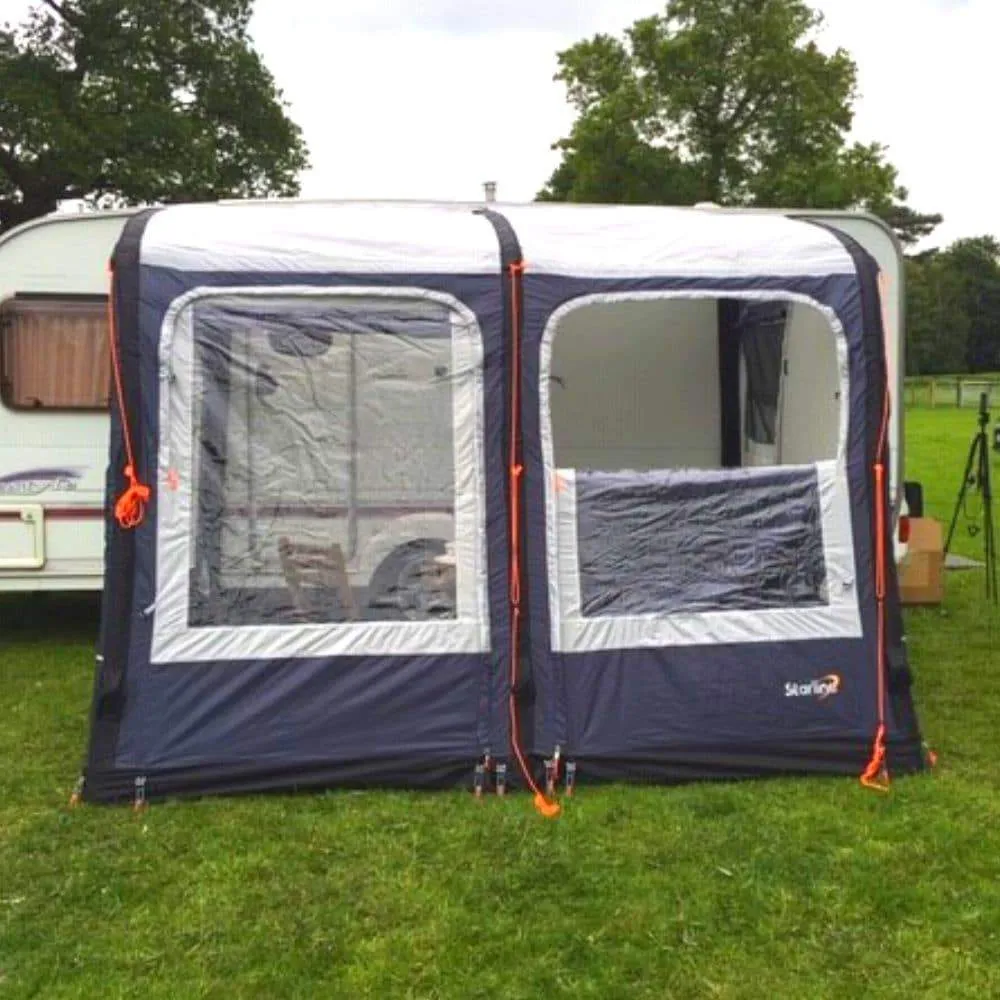 Camptech Starline 260 Blue Inflatable Air Porch Caravan Awning (2023)   Free Carpet