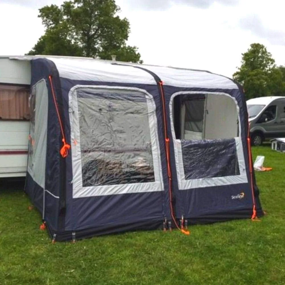 Camptech Starline 300 Blue Inflatable Air Porch Caravan Awning   Free Carpet (2023)