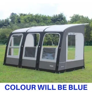 Camptech Starline 390 Blue Inflatable Air Porch Caravan Awning   Free Carpet (2022)