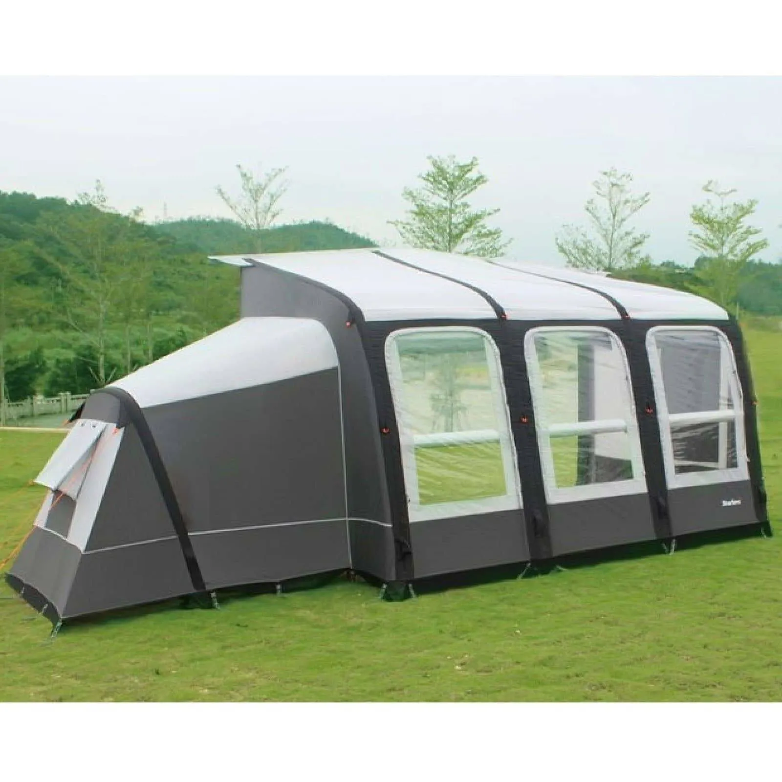 Camptech Starline 390 Blue Inflatable Air Porch Caravan Awning   Free Carpet (2022)