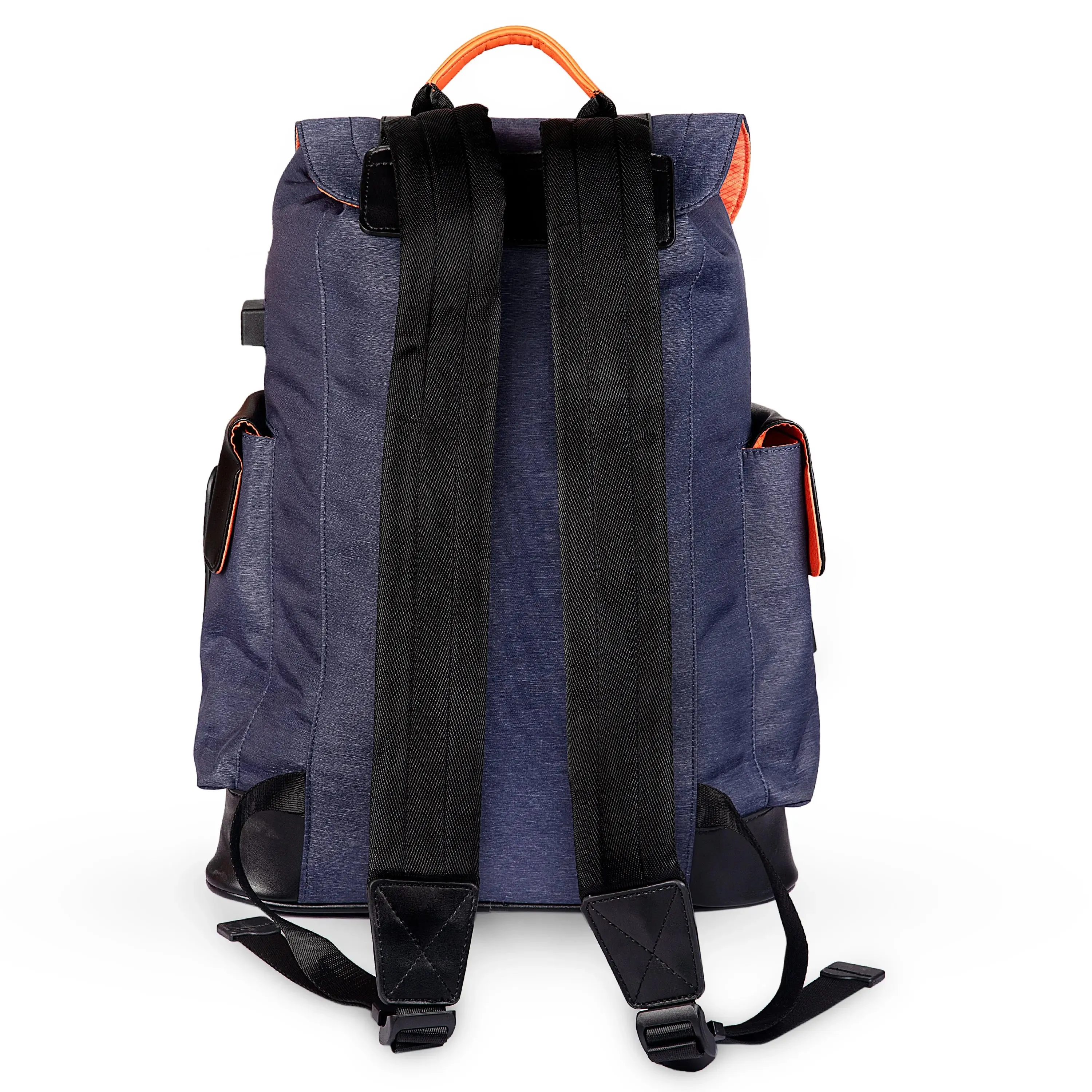 Carter Bag With Usb And Aux Port Backpack (Navy Blue) (OPT-N-041)