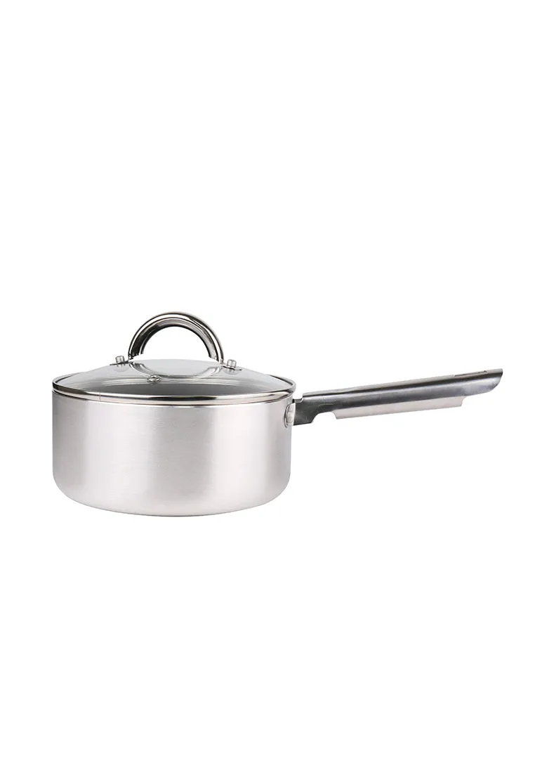 Chef Gallery Stainless Steel Sauce Pan with Glass Lid