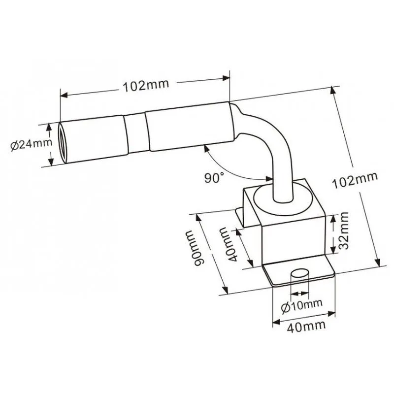 DIN Pole Mount Bracket for Beacons