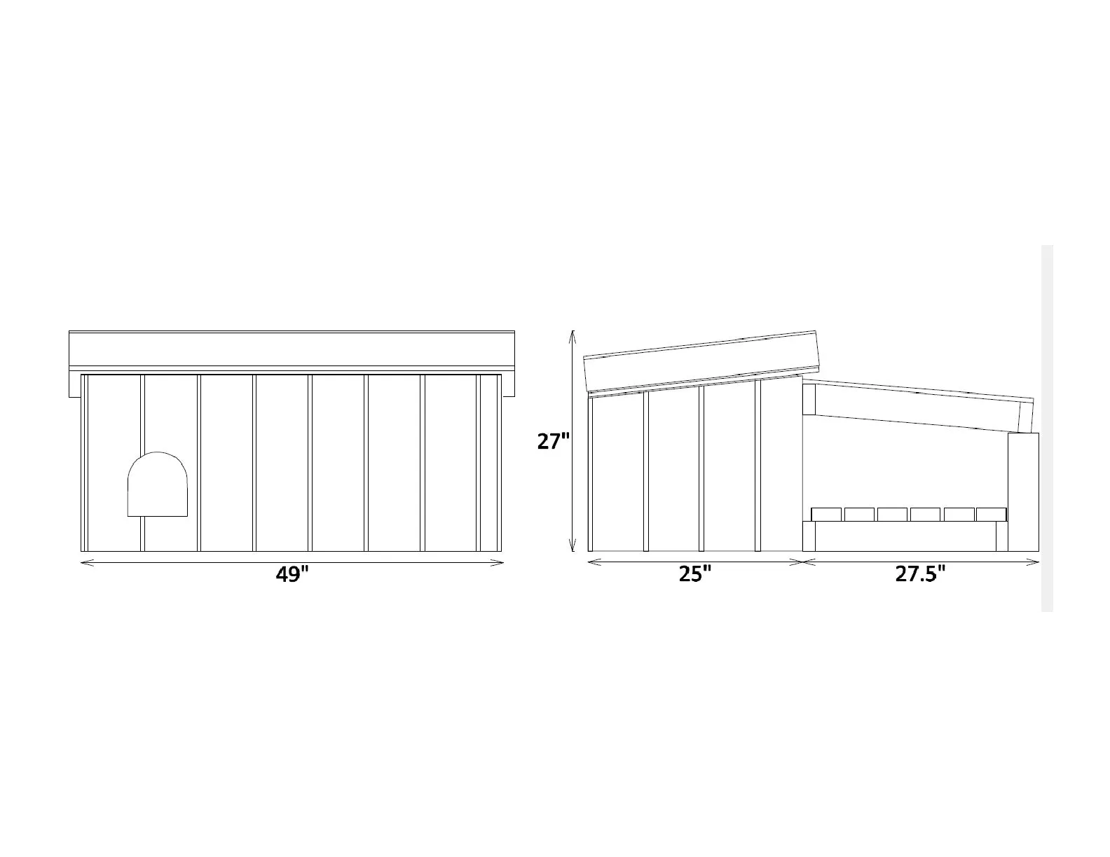 Dog House With Covered Porch DIY Plans Pet Puppy Outdoor Shelter Kennel Small