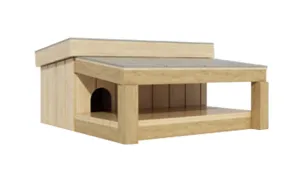 Dog House With Covered Porch DIY Plans Pet Puppy Outdoor Shelter Kennel Small