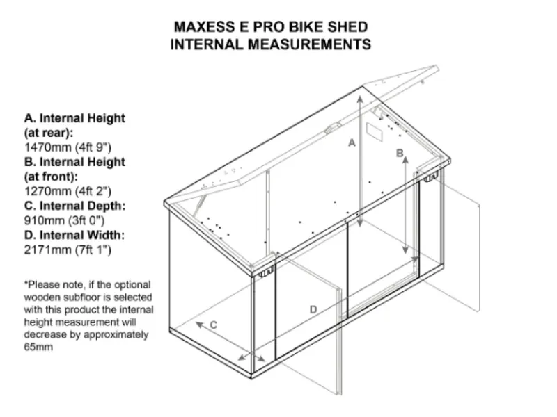 Electric Bike Storage x 2/ 3 - Extra High E-Bike Shed