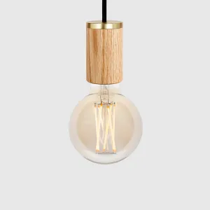 Elva Pendant Light Tinted in Oak