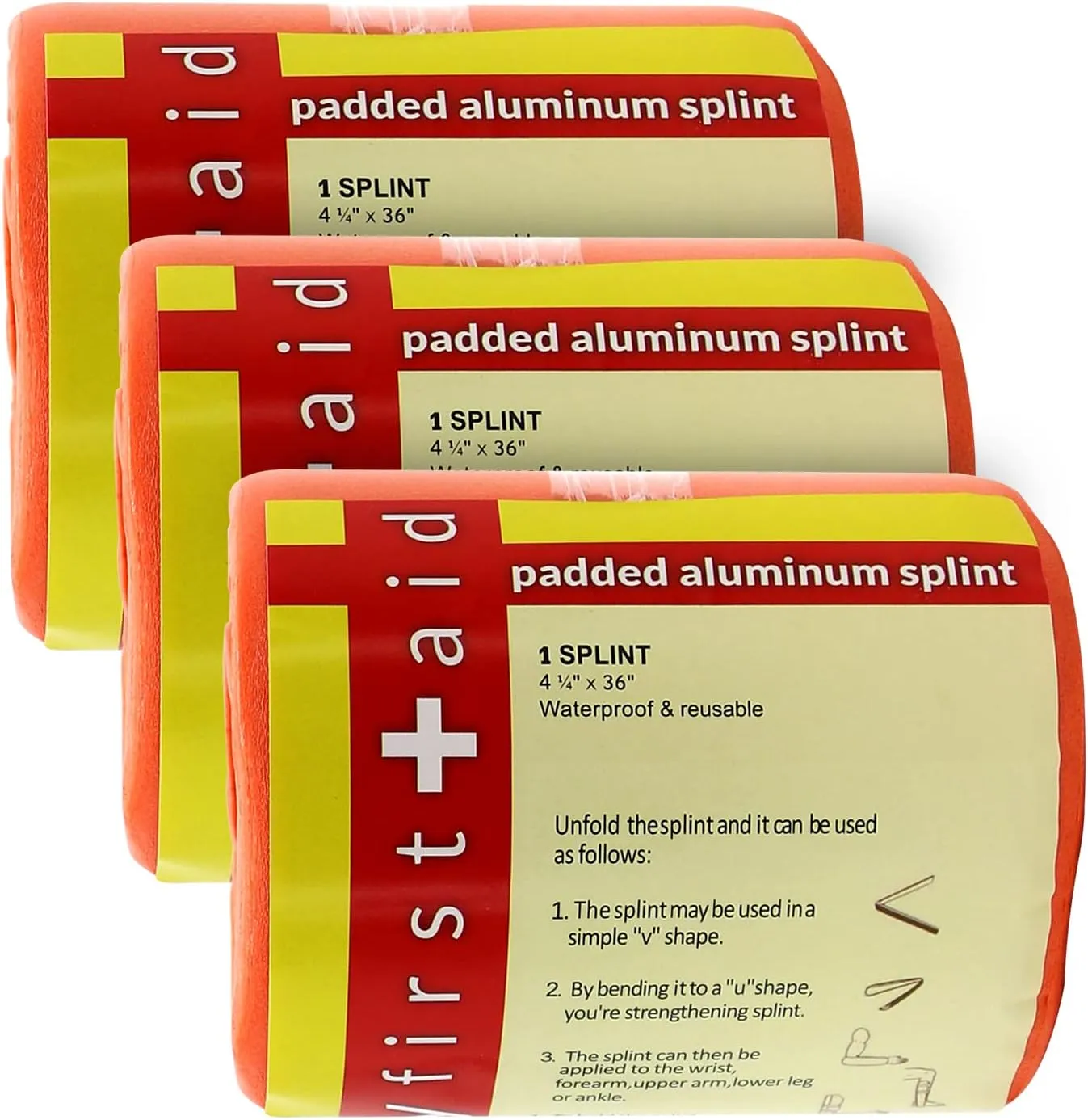 Ever Ready First Aid Universal Aluminum Splint, 36 Inch Rolled, 5 Ounce