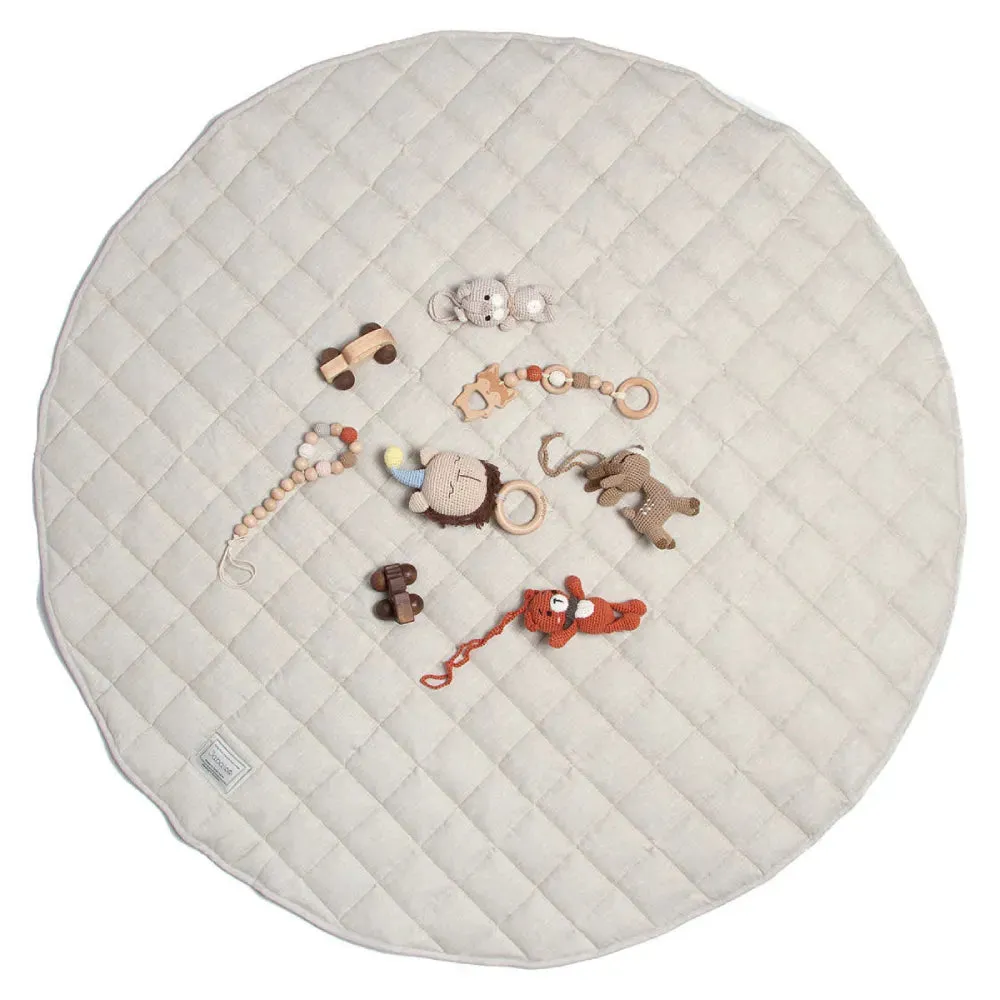 French Linen Baby Playmat - Natural