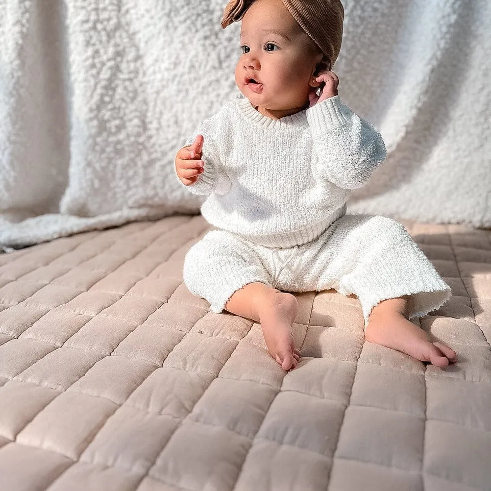 French Linen Baby Playmat - Oat