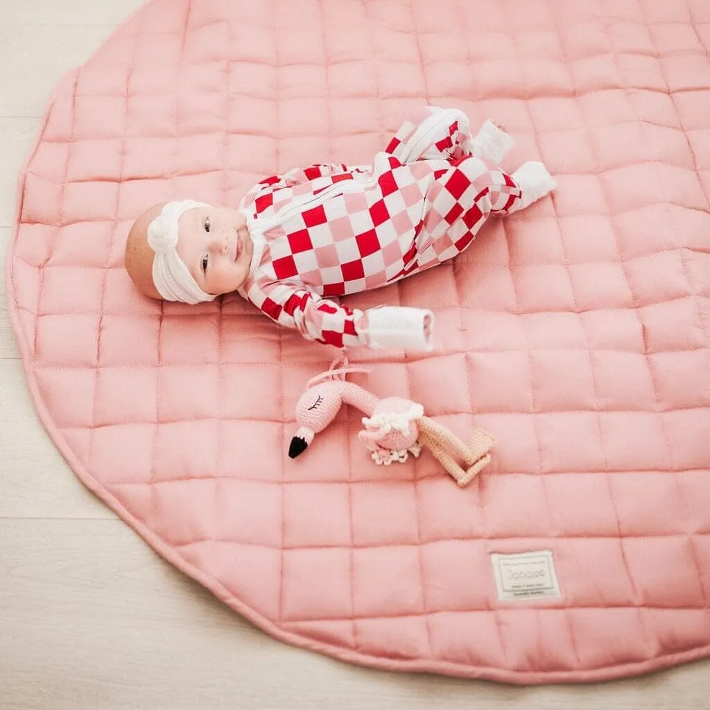 French Linen Baby Playmat - Soft Rose