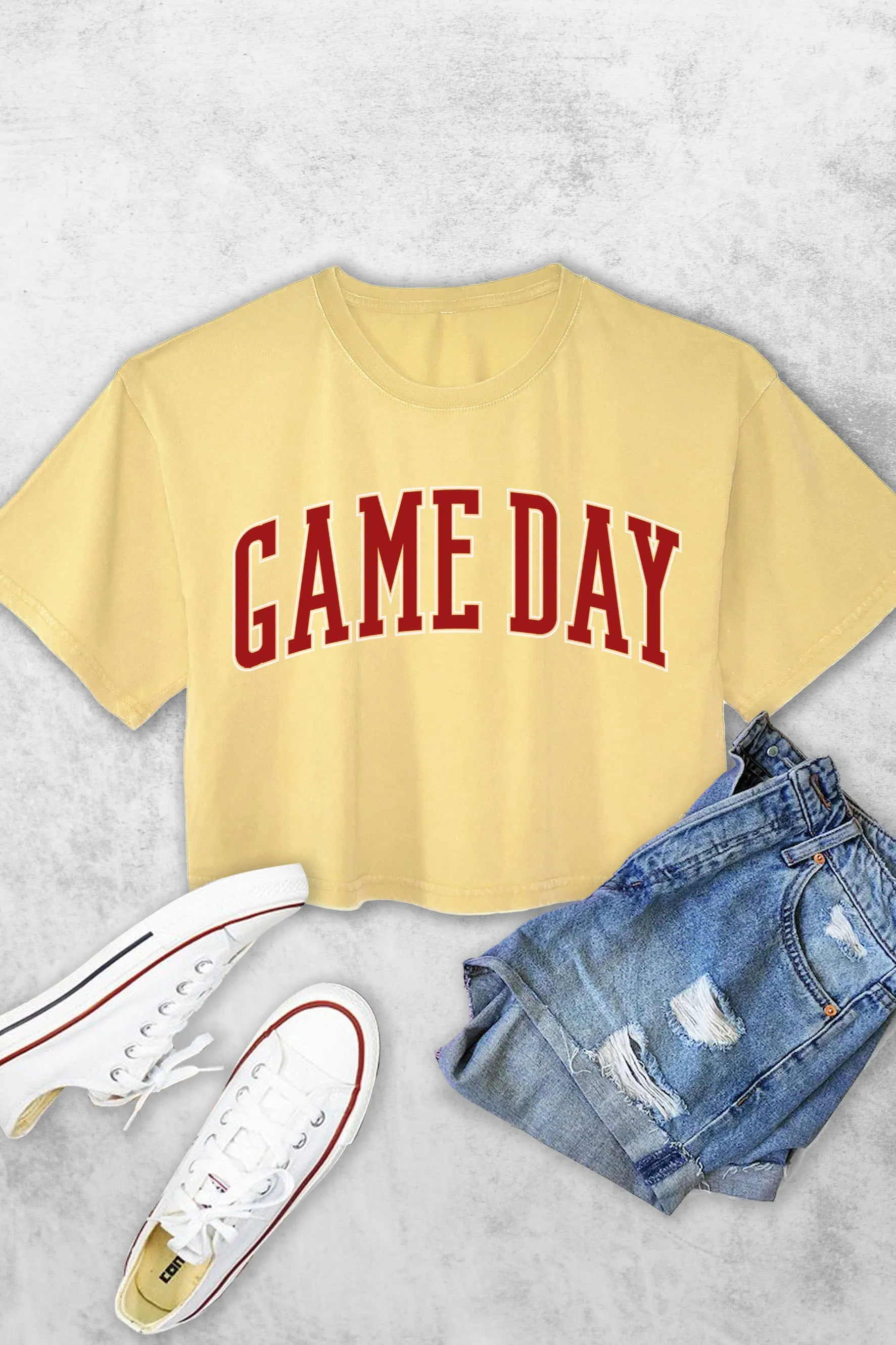 GAME DAY PUFF WOMEN'S VINTAGE GRAPHIC CROP TOP