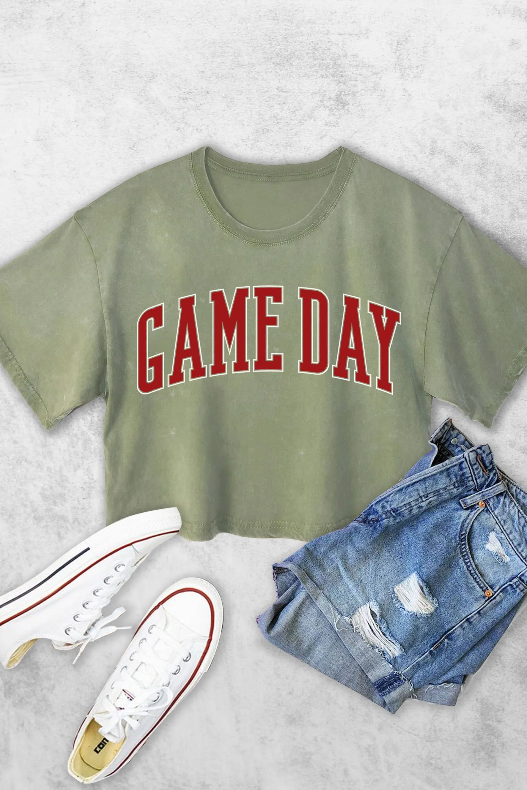 GAME DAY PUFF WOMEN'S VINTAGE GRAPHIC CROP TOP