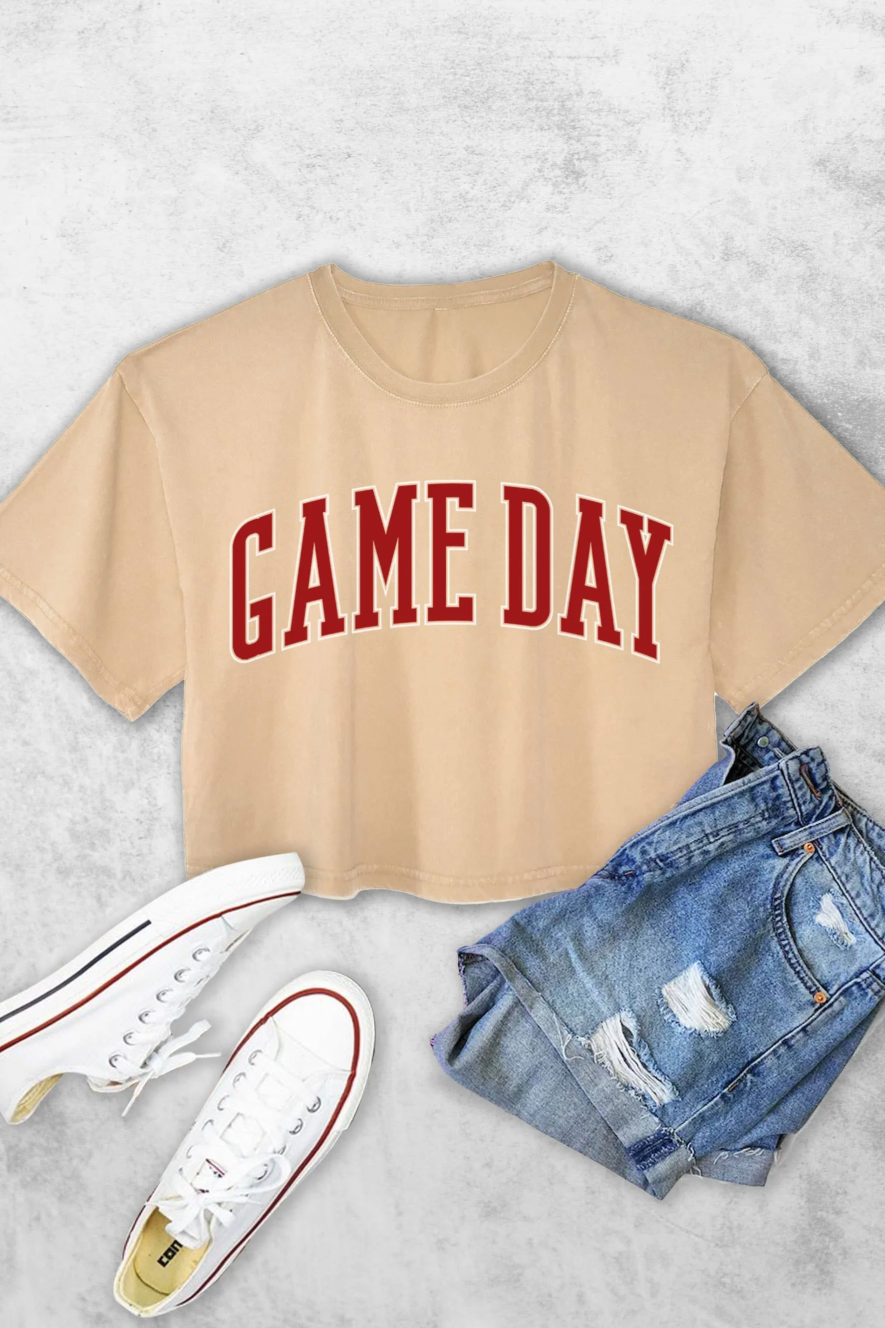 GAME DAY PUFF WOMEN'S VINTAGE GRAPHIC CROP TOP