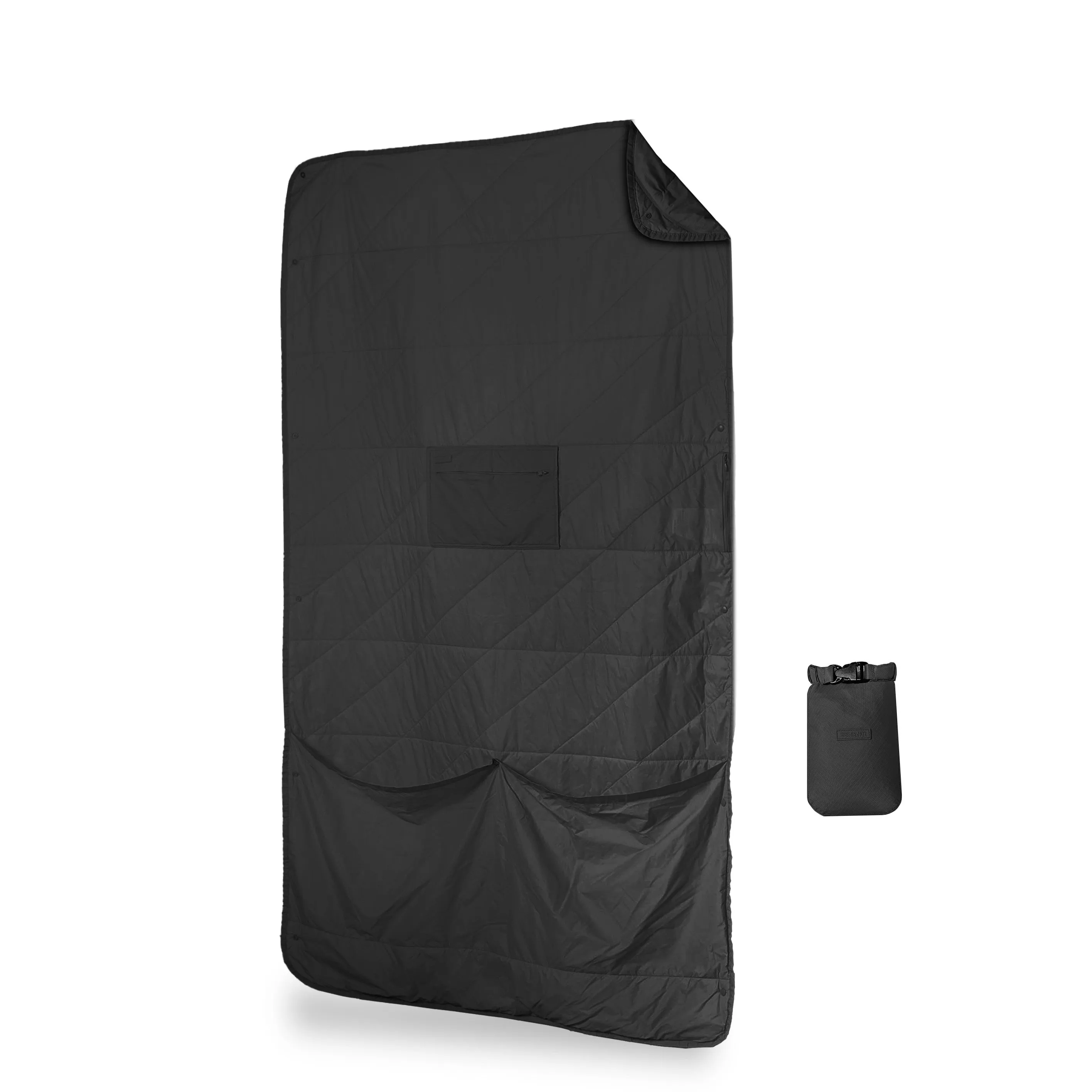 Garage Sale | Layover™ Travel Blanket - Packable & Puffy | Black