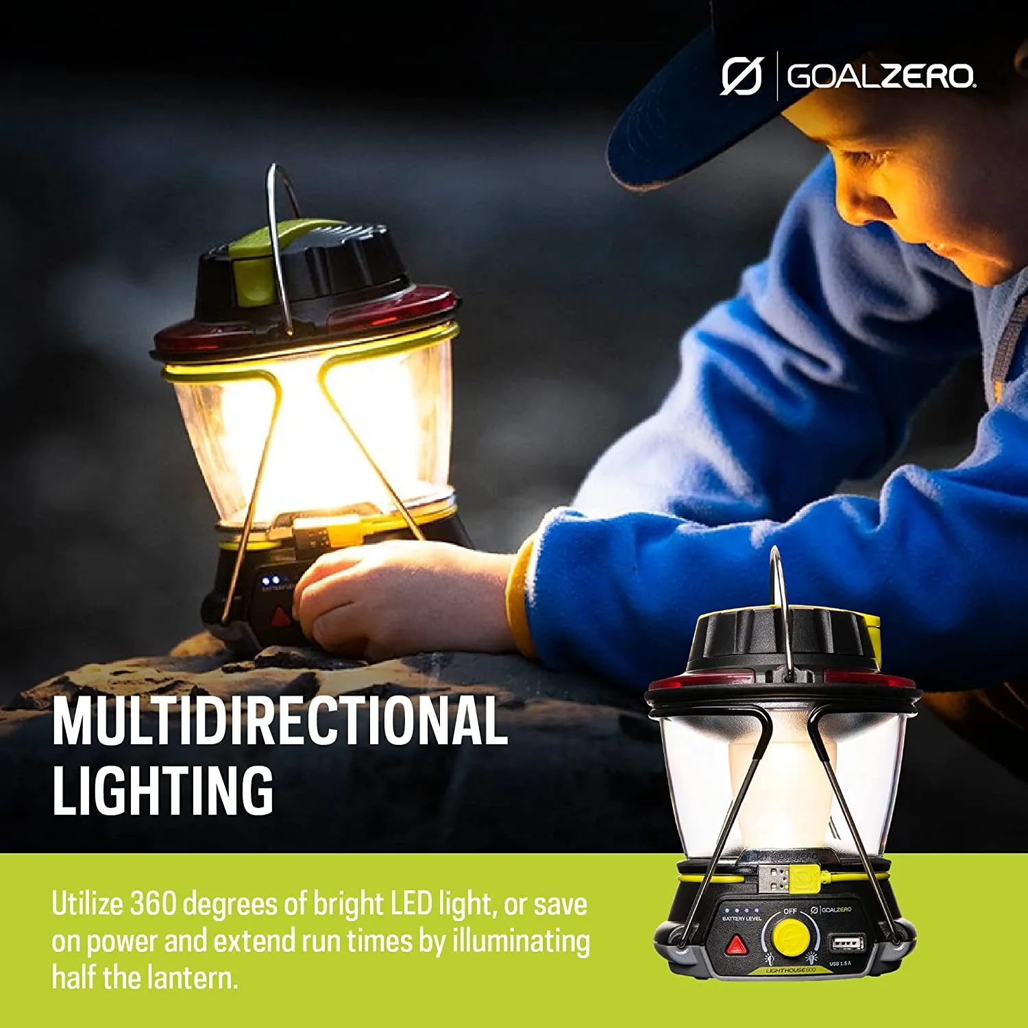 Goal Zero Lighthouse 600 Camping Lantern, 600-Lumen Solar LED Lantern