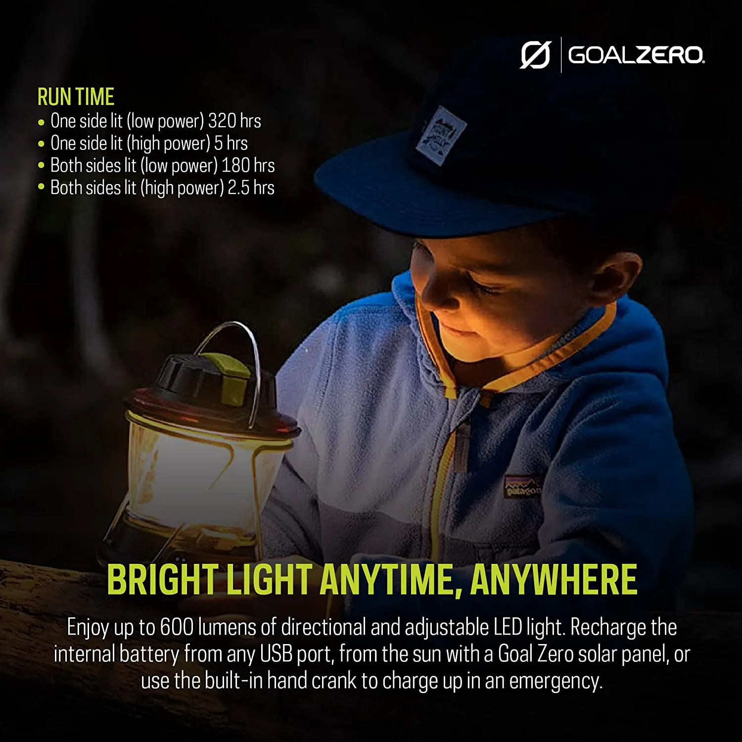 Goal Zero Lighthouse 600 Camping Lantern, 600-Lumen Solar LED Lantern