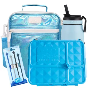 Lustre Blue Lunch Box, Bag & Bottle Bundle - Bonus STIX!