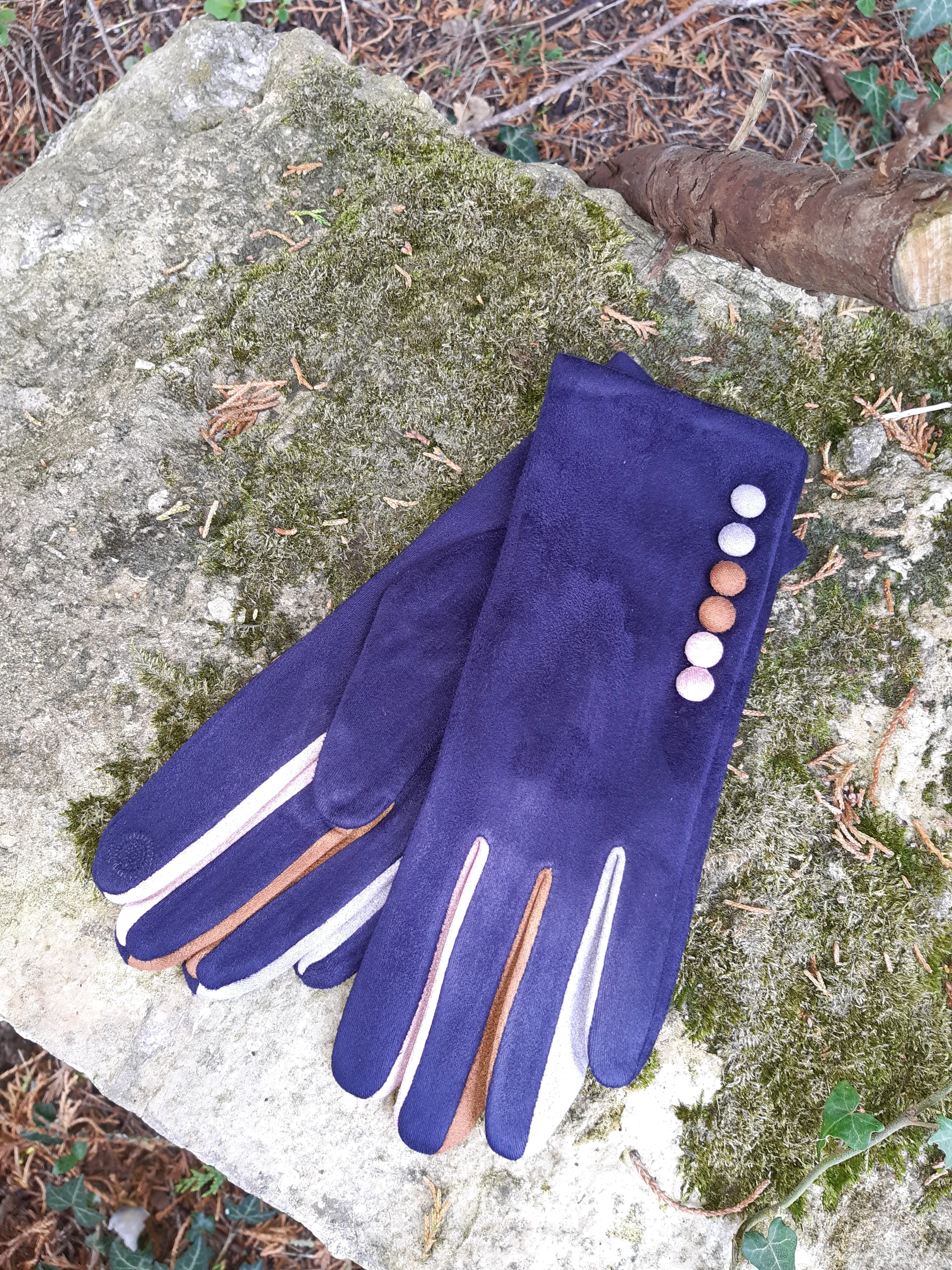 Margot Faux Suede Touch Screen Glove - G05