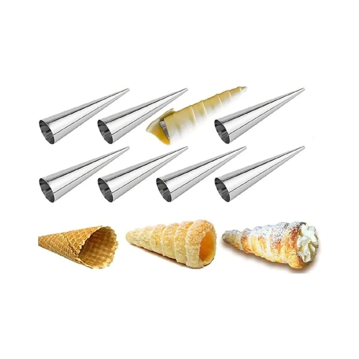 Mondo Cream Horn Mould Set of 4