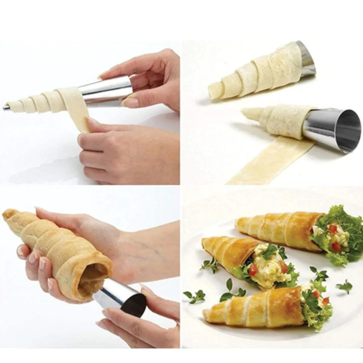 Mondo Cream Horn Mould Set of 4