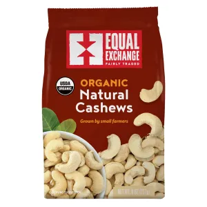 Organic Natural Cashews, 8oz bag