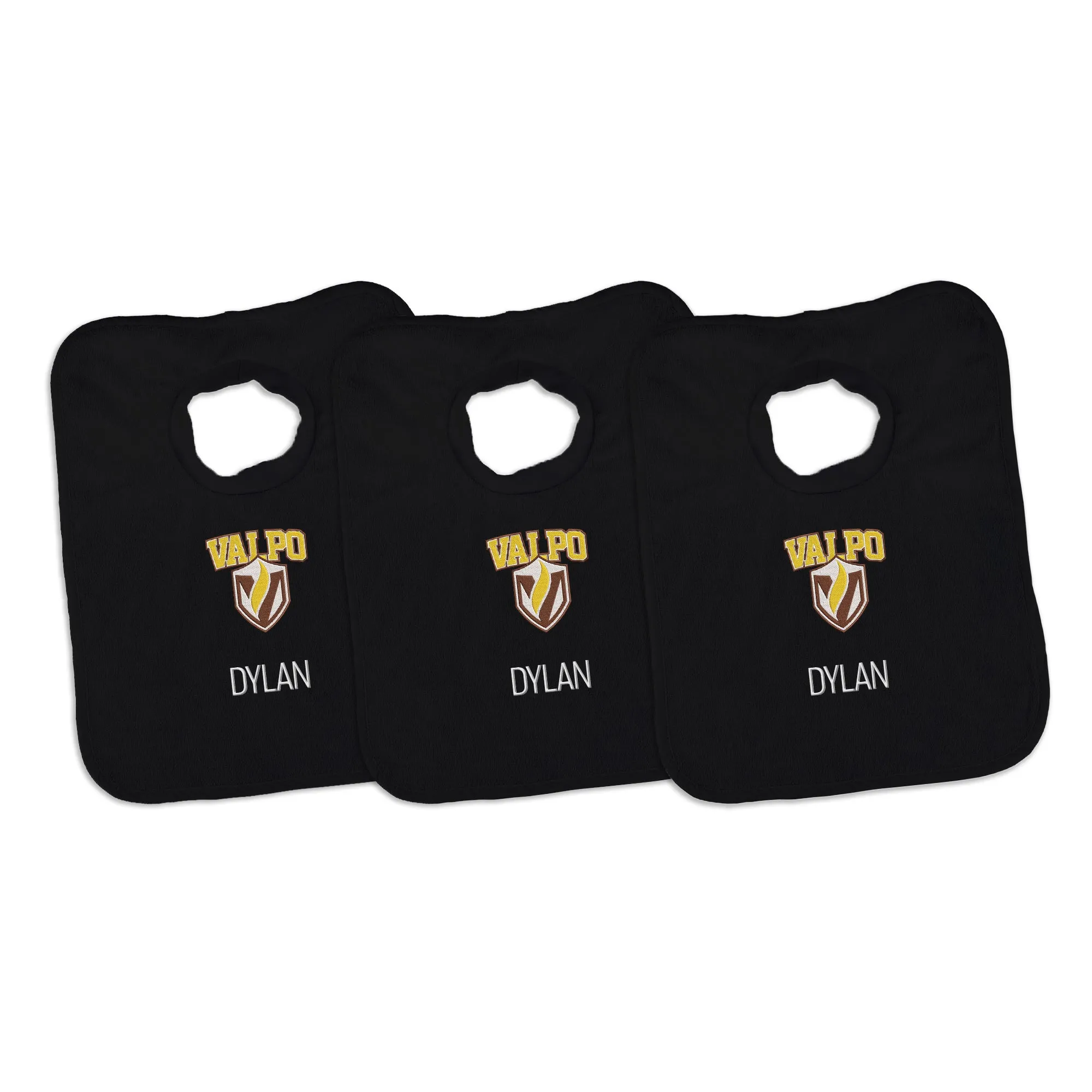 Personalized Valparaiso Beacons 3-Pack Bibs