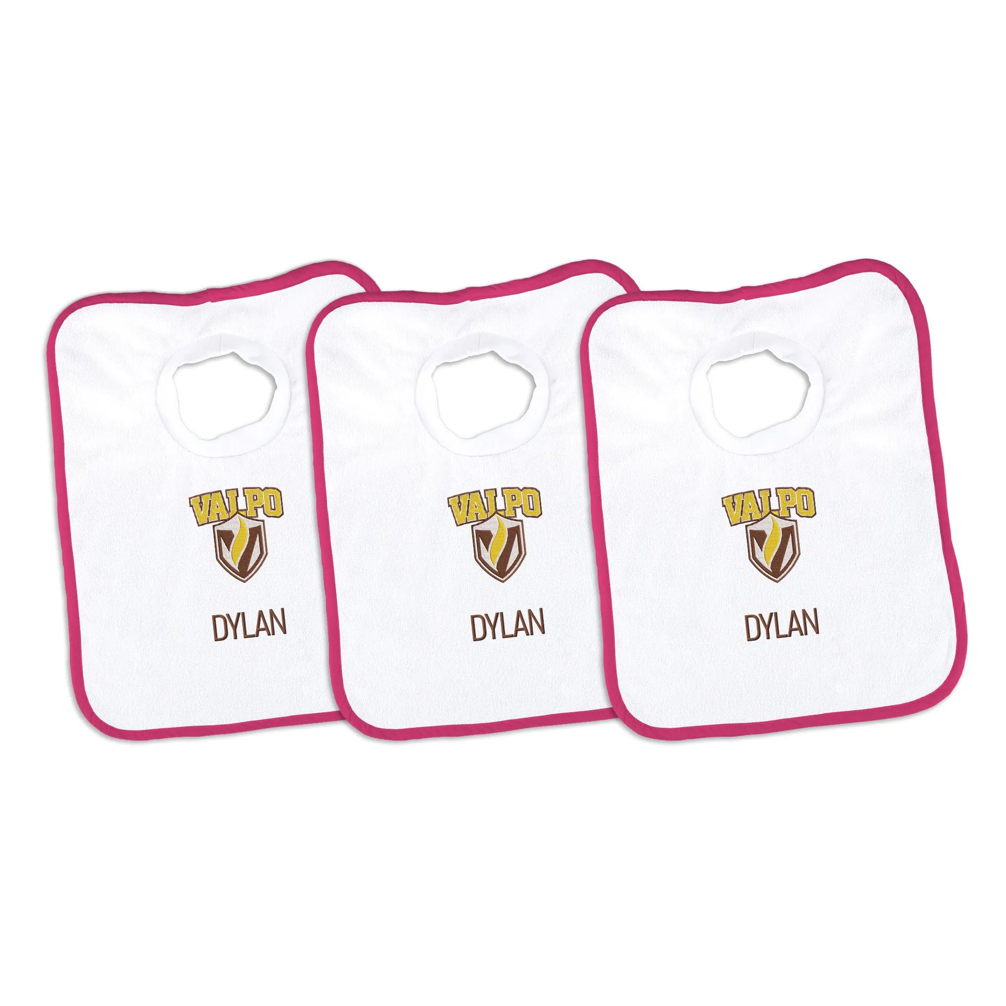 Personalized Valparaiso Beacons 3-Pack Bibs