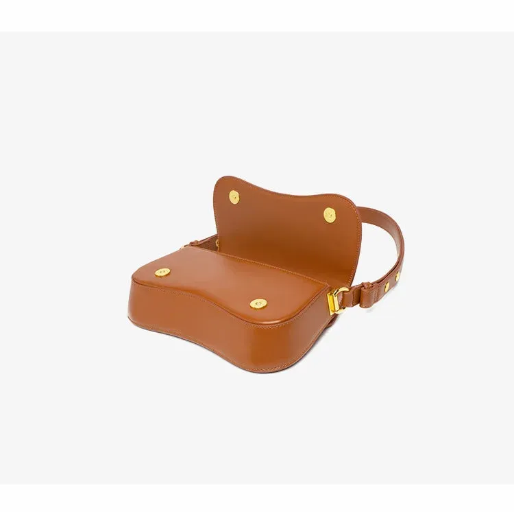 Pre Order:  Magnetic Snap Flap Leather Bag