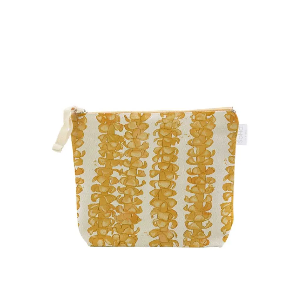 Puakenikeni Yellow Cosmetic Bag, Small