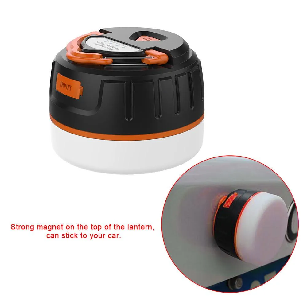 Rechargeable 5-Mode LED Camping Lantern w/ built-in USB Power Bank