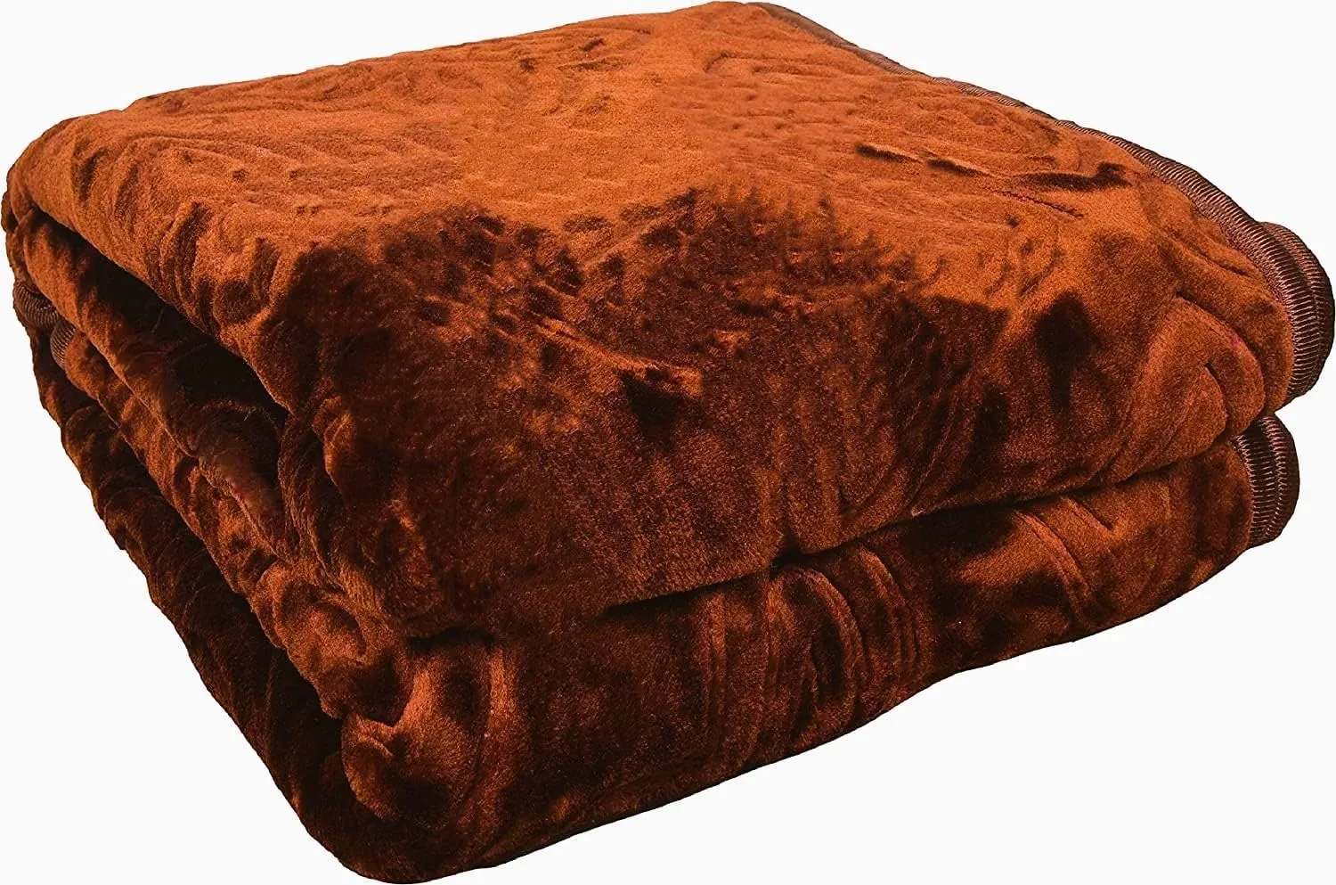 SHOPBITE Single Bed Mink Blanket Heavy Winter Mink Soft AC Room Fleece All Weather Warm Kambal (Brown, Single Bed)