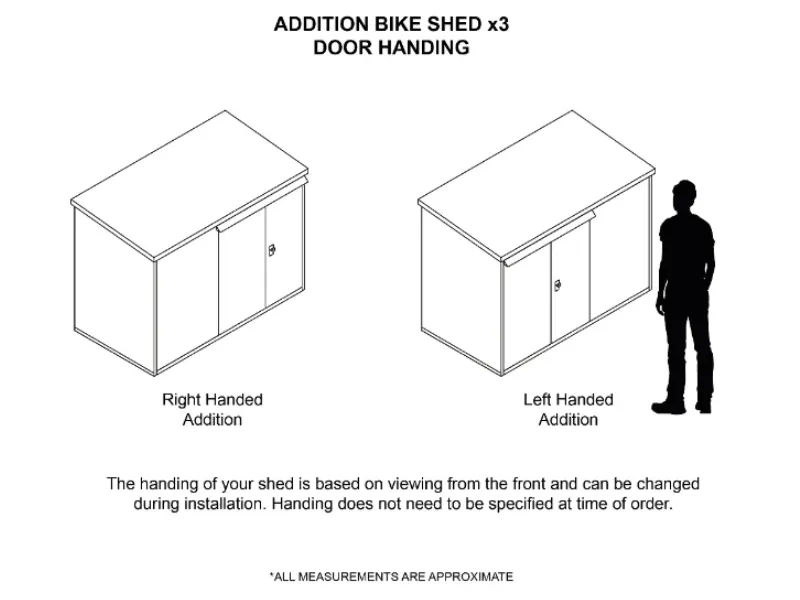 The Addition Metal Bike Shed- 3 Bikes