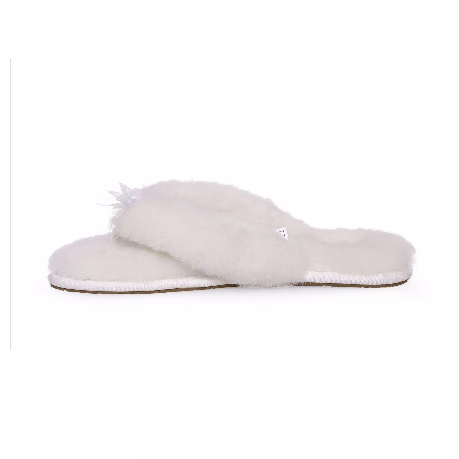 UGG Fluff Flip Flop II White Slippers