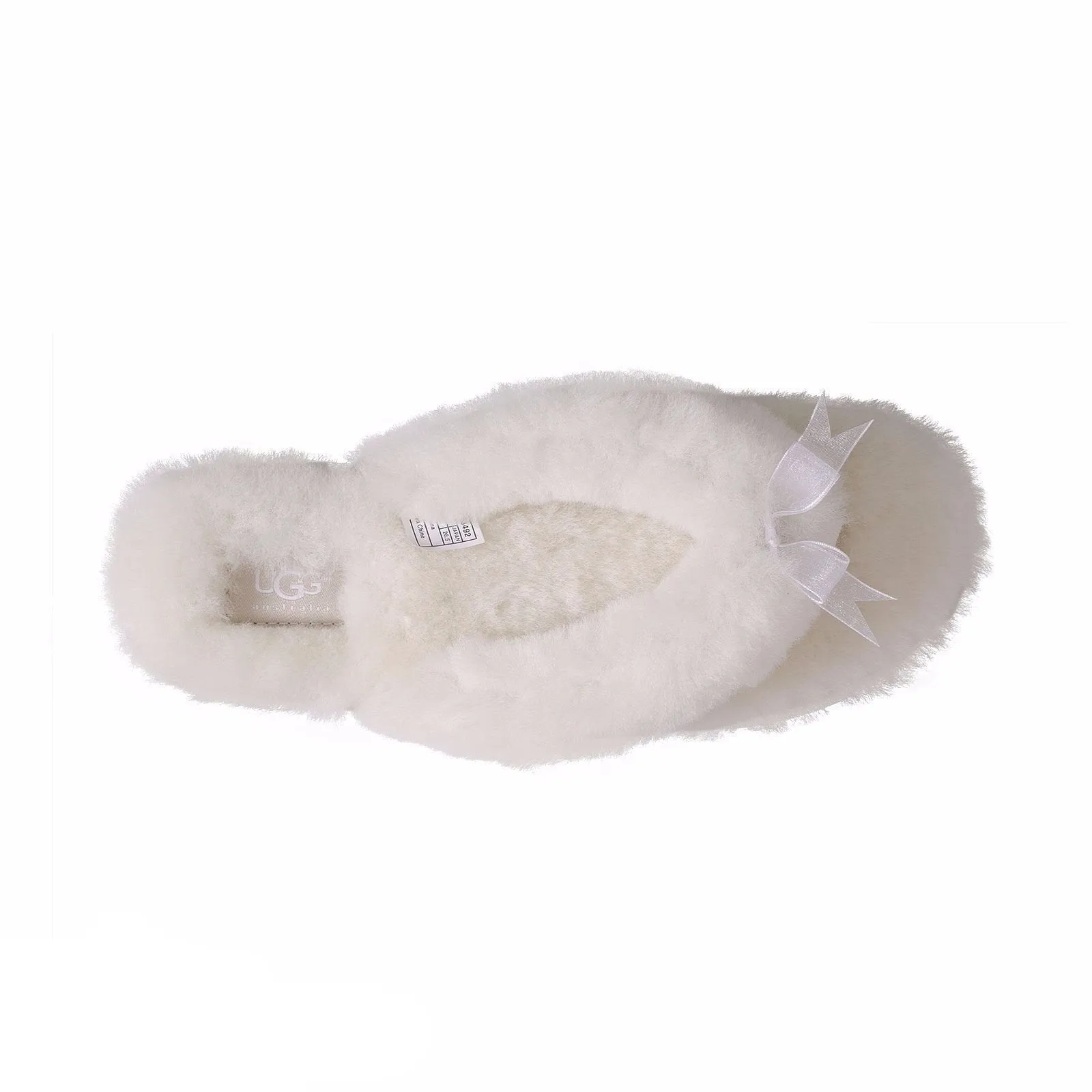 UGG Fluff Flip Flop II White Slippers