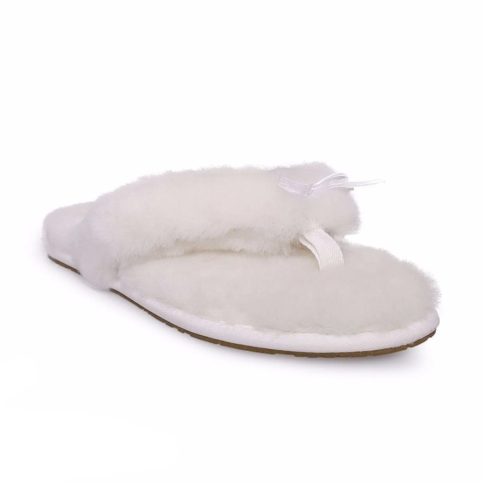 UGG Fluff Flip Flop II White Slippers