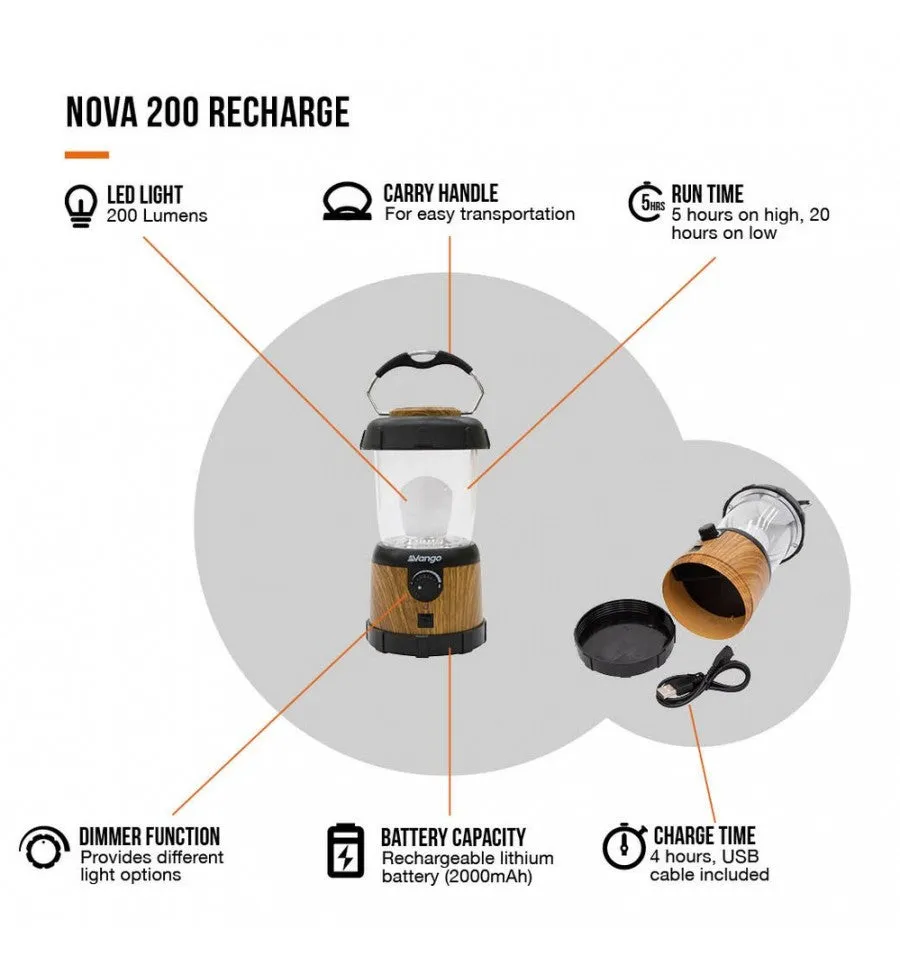 Vango Nova 200 Rechargeable USB Lantern