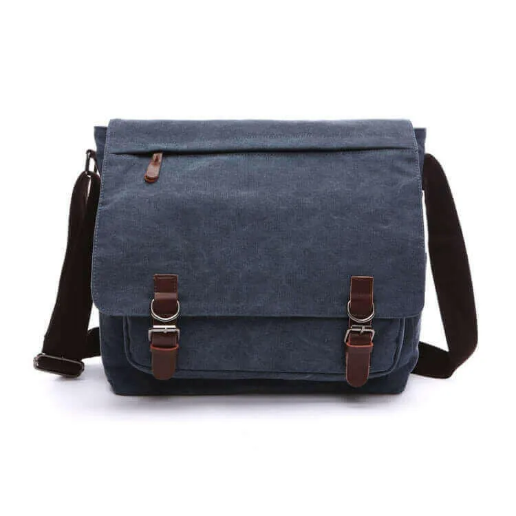 Versatile Canvas Shoulder Messenger Bag Business Computer Bag, Color: