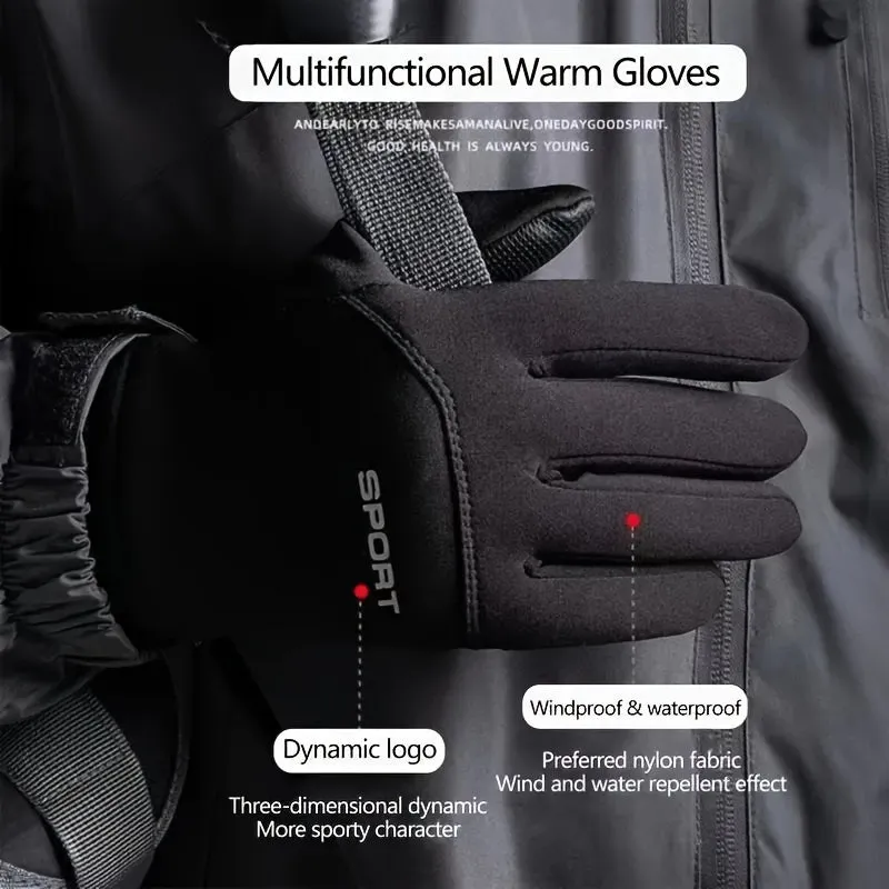 Waterproof Coldproof Gloves with Touch Screen for Riding  Sports